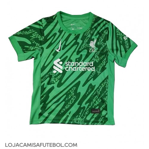 Camisa de Futebol Liverpool Goleiro Equipamento Secundário 2024-25 Manga Curta